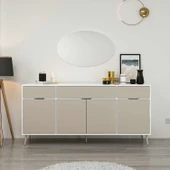 Minar Elina Ayaklı Konsol Aynalı Beyaz-Kumtaşı thumbnail 3