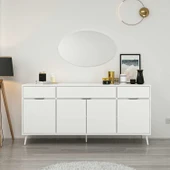 Minar Elina Ayaklı Konsol Aynalı Beyaz-Beyaz thumbnail 2