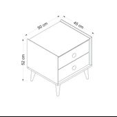 Minar Mitra Komodin 2C-Düz Beyaz-Artisan thumbnail 7