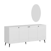 Minar Kale Aynalı Konsol İlkbahar - Beyaz Beyaz thumbnail 6