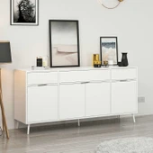 Minar Elina Ayaklı Konsol Beyaz-Beyaz thumbnail 4