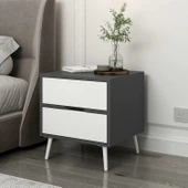 Minar Elina Ayaklı Komodin Antr-Beyaz thumbnail 1