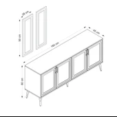 Minar Prıme Konsol Aynalı Set - Kumtaşı (Konsol+Ayna Pano) thumbnail 8