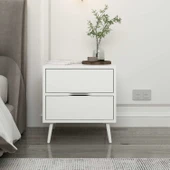 Minar Elina Ayaklı Komodin Beyaz-Beyaz thumbnail 2