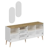 Minar Mitra Konsol Aynalı Set - Beyaz-Artisan (Konsol+Ayna Pano) thumbnail 5