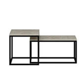 Minar Leka Metal Orta Sehpa-Traverten thumbnail 5