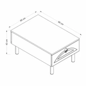 Minar Lotus Orta Sehpa-Beyaz-Artisan thumbnail 8