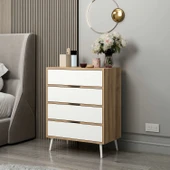 Minar Elina Ayaklı Şifonyer Dore-Beyaz thumbnail 1