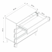 Minar Star Şifonyer 4C Soft - Kumtası Siyah thumbnail 6