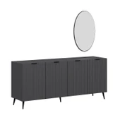 Minar Kale Plus Set2 Tv + Orta Sehpa + Aynalı Konsol Antrasit - 5