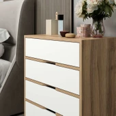 Minar Elina Ayaklı Şifonyer Dore-Beyaz thumbnail 3