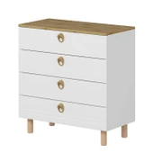 Minar Lotus Şifonyer 4 Çek-Artisan-Beyaz thumbnail 4