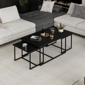 Minar Levada 3Lü Zigonlu Sehpa-Siyah thumbnail 4