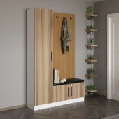 Minar Kale Dekor Panel 1 Kpk 1 Bölme Raf Port + Ayakkabılık Minderli Byz Dore thumbnail 2