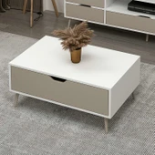 Minar Elina Ayaklı Orta Sehpa- Beyaz-Kumtaşı thumbnail 2