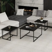 Minar Levada 3Lü Zigonlu Sehpa-Siyah thumbnail 5