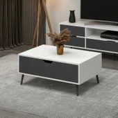 Minar Elina Ayaklı Orta Sehpa- Beyaz-Antr thumbnail 3