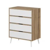 Minar Elina Ayaklı Şifonyer Dore-Beyaz thumbnail 6