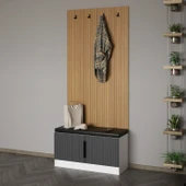 Minar Kale Dekor Panel Ayakkabılık Minderli Byz Mbrn Çizgili Antr - 3