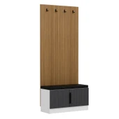 Minar Kale Dekor Panel Ayakkabılık Minderli Byz Mbrn Çizgili Antr - 4