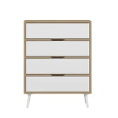 Minar Elina Ayaklı Şifonyer Dore-Beyaz thumbnail 5