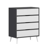 Minar Elina Ayaklı Şifonyer Antr-Beyaz thumbnail 4