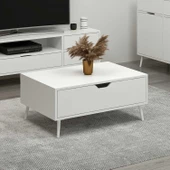 Minar Elina Ayaklı Orta Sehpa- Beyaz-Beyaz thumbnail 1