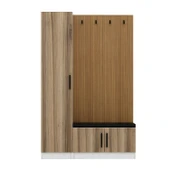 Minar Kale Dekor Panel 1 Kpk 1 Bölme Raf Port + Ayakkabılık Minderli Byz Dore thumbnail 5