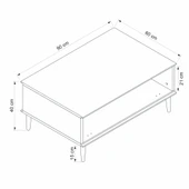 Minar Star Orta Sehpa 2K Soft - Kumtası Siyah - 7