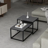 Minar Leka Metal Orta Sehpa-Antrasit Siyah thumbnail 3