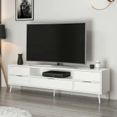 Minar Elina Ayaklı Tv Ünitesi Beyaz-Beyaz thumbnail 2