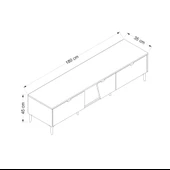 Minar Yelena Tv-Beyaz-Siyah-Kumtaşı thumbnail 8