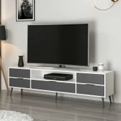 Minar Elina Ayaklı Tv Ünitesi Beyaz-Antr thumbnail 2