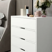 Minar Elina Ayaklı Şifonyer Beyaz-Beyaz thumbnail 3