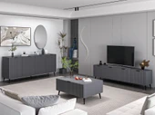 Minar Kale Plus Set2 Tv + Orta Sehpa + Aynalı Konsol Antrasit - 2