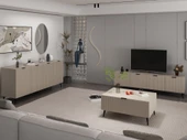 Minar Kale Plus Set2 Tv + Orta Sehpa + Aynalı Konsol Kumtaşı - 1