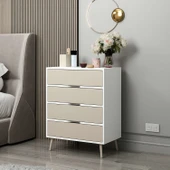 Minar Elina Ayaklı Şifonyer Beyaz-Kumtaşı thumbnail 1