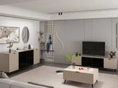 Minar Kale Plus Set1 Tv + Orta Sehpa + Aynalı Konsol Kumtaşı - 2