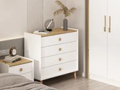 Minar Mitra Şifonyer 4C-Düz Beyaz-Artisan thumbnail 3