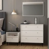 Minar Lara Şifonyer 3C - Beyaz thumbnail 3