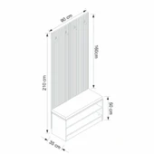 Minar Kale Dekor Panel Ayakkabılık Minderli Byz Mbrn Çizgili Antr - 8