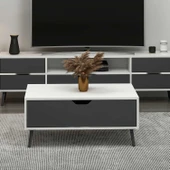 Minar Elina Ayaklı Orta Sehpa- Beyaz-Antr thumbnail 4