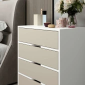 Minar Elina Ayaklı Şifonyer Beyaz-Kumtaşı thumbnail 3