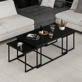 Minar Levada 3Lü Zigonlu Sehpa-Siyah thumbnail 1