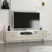 Minar Elina Ayaklı Tv Ünitesi Beyaz-Kumtaşı - 4