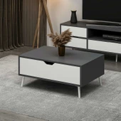 Minar Elina Ayaklı Orta Sehpa- Antr-Beyaz thumbnail 1