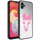 Samsung Galaxy A04E Ayna Görünümlü ve Desenli Şık Mirror Premium Kılıf Süper Mom - 1