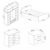 Minar Kale210 Yatak Odası Set 74 Beyaz Mebran thumbnail 7