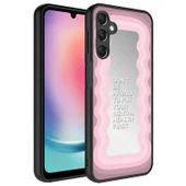 Samsung Galaxy A34 Ayna Görünümlü ve Desenli Şık Mirror Premium Kılıf Ayna - 1