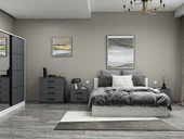 Minar Kale190 Yatak Odası Set 45 Beyaz Antrasit thumbnail 4